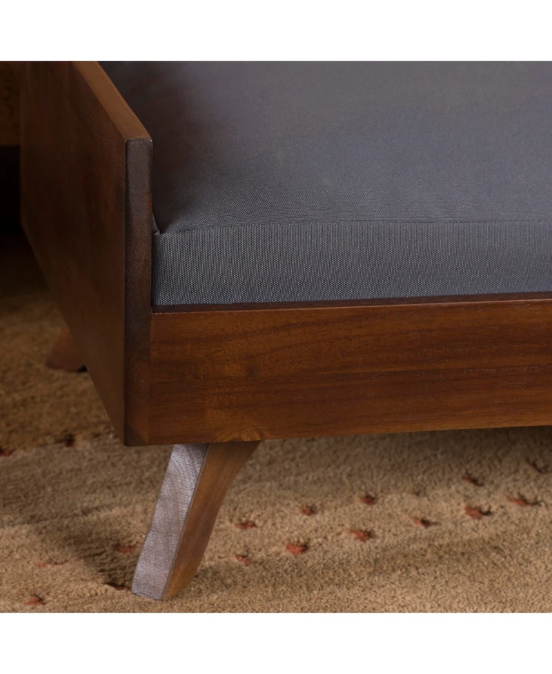 Streamdale Furniture Acacia Wood Dog Bed With Water-Resistant Mattress