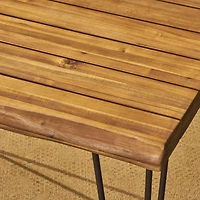 Streamdale Zion Industrial Acacia Wood & Metal Dining Table