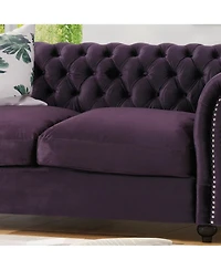Streamdale Furniture Chesterfield Loveseat: Timeless Charm, Plush Comfort