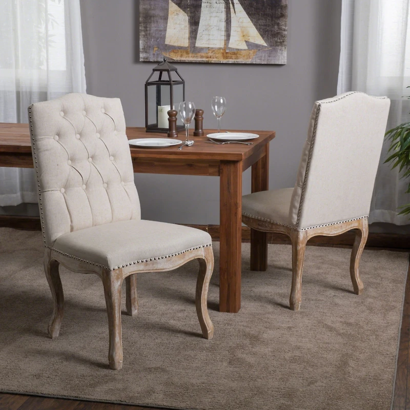 Simplie Fun Luxurious Button-Tufted Dining Chair With Cabriole Legs