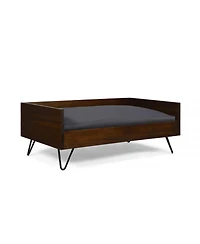 Streamdale Furniture Mid-Century Modern Pet Bed With Acacia Wood Frame And Hairpin Legs