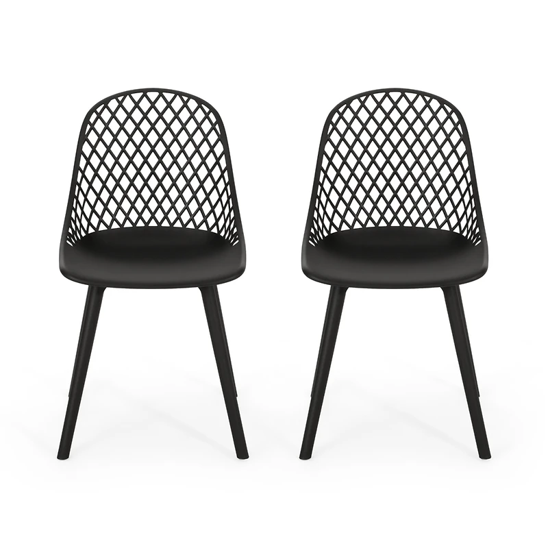 Streamdale Lily Modern Outdoor Dining Chair With Diamond Mesh