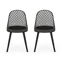 Streamdale Lily Modern Outdoor Dining Chair With Diamond Mesh