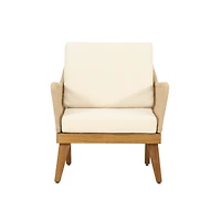 Streamdale Annisa Acacia Wood Rope Weave Club Chair