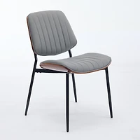 Streamdale Furniture Walnut Bentwood Dining Chair with Curved Backrest (Set Of 2)