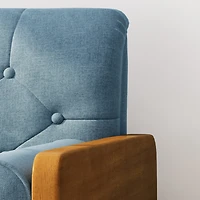 Streamdale Mid-Century Modern Club Chair With Bolster Pillows
