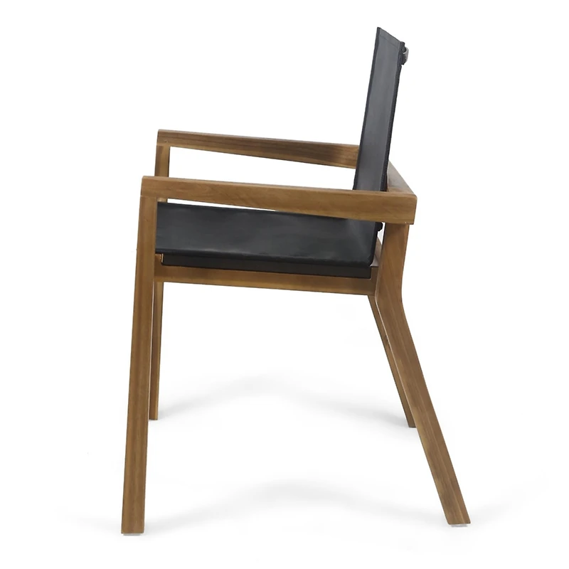 Streamdale Versatile Outdoor Mesh And Wood Dining Chair