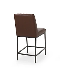 Streamdale Contemporary Diamond-Stitched Upholstered Counter Stool