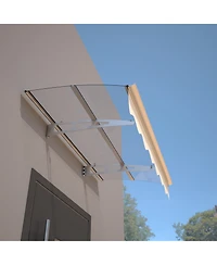 Streamdale Awning Canopy 59"W x 34"D, 0.137" Solid Polycarbonate, Aluminum Alloy