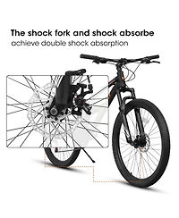 Streamdale Furniture 26" Aluminum Mountain Bike with 21-Speeds, Shock Absorption, and Disc Brakes
