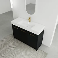 Streamdale Furniture 48" Freestanding Vanity with Resin Sink & Soft-Close Doors