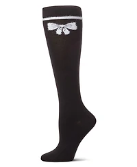 Girls' Fuzzy Bow Knee High Socks