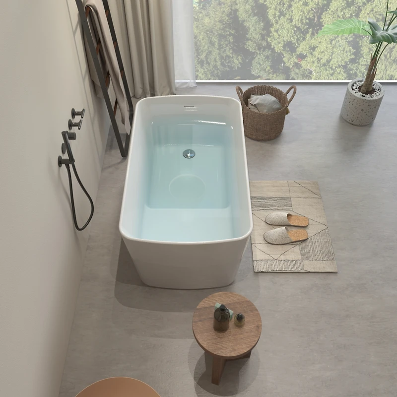Streamdale Embrace Serenity Freestanding Soaking Bathtub with Seat
