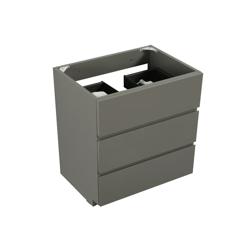 Streamdale Alice Gray Vanity Maximized Storage, Sleek Finish
