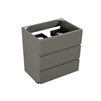 Streamdale Alice Gray Vanity Maximized Storage, Sleek Finish