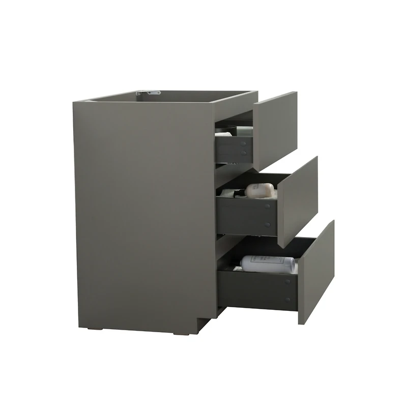Streamdale Alice Gray Vanity Maximized Storage, Sleek Finish