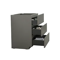 Streamdale Alice Gray Vanity Maximized Storage, Sleek Finish