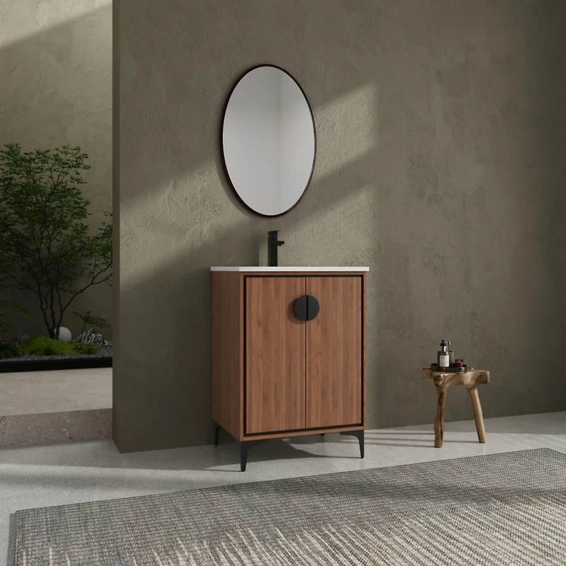 Streamdale 24" Modern Bathroom Vanity with Sink & Storage Cabinet
