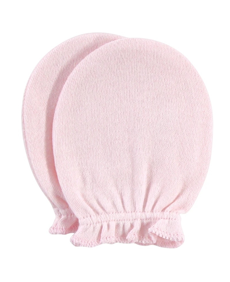 Hudson Baby Baby Girls Hudson Cotton Scratch Mittens, Enchanted Forest, 0-6 Months