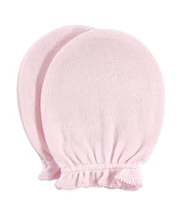 Hudson Baby Baby Girls Hudson Cotton Scratch Mittens, Enchanted Forest, 0-6 Months