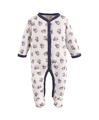 Luvable Friends Baby Boys Soft Cotton Play-and-Sleep Bodysuit
