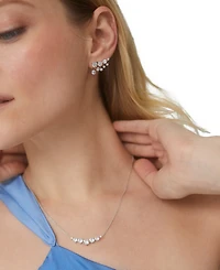 Eliot Danori Rhodium-Plated Cubic Zirconia Statement Necklace, 16" + 2" extender, Created for Macy's