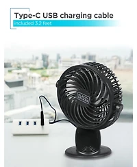 4" Convertible Cooling Fan, Clip Fan and Standing Fan with 3 Speed Settings, 2-Pack