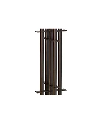 Franklin Iron Works Mission Table Lamp 26 1/2" High Wrought Iron Bronze with Dimmer Tiffany Stained Glass for Bedroom Living Room Bedside Nightst