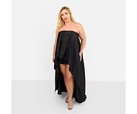 Rebdolls Plus Size Adrienne Hi Lo Maxi Shift Dress W. Train