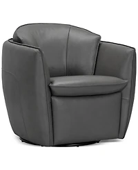 Kettner 32" Leather Swivel Chair, Created for Macy's