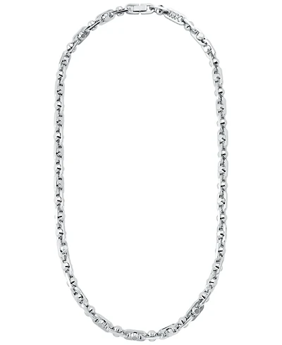 Michael Kors Rhodium-Plated Brass Astor Link Unisex Chain Necklace