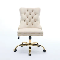 Mondawe Light Orange Living Room Comfortable Rocking Chair