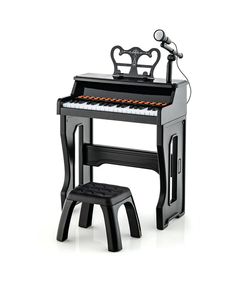 Slickblue 37 Keys Music Piano with Microphone Kids Keyboard Detachable Stand
