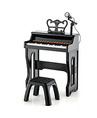 Slickblue 37 Keys Music Piano with Microphone Kids Keyboard Detachable Stand