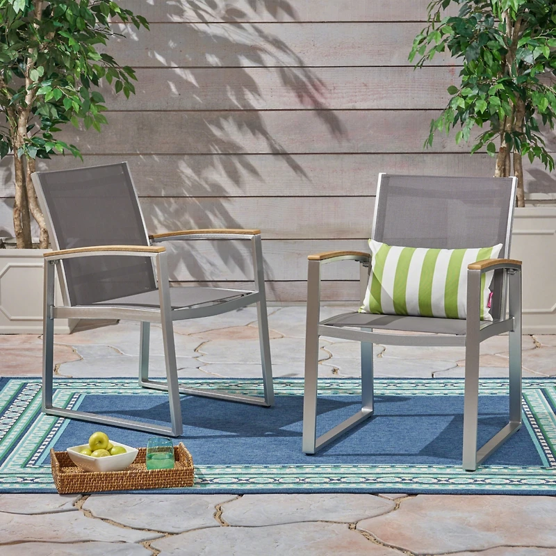 Streamdale Mid-Century Modern Outdoor Dining Chair