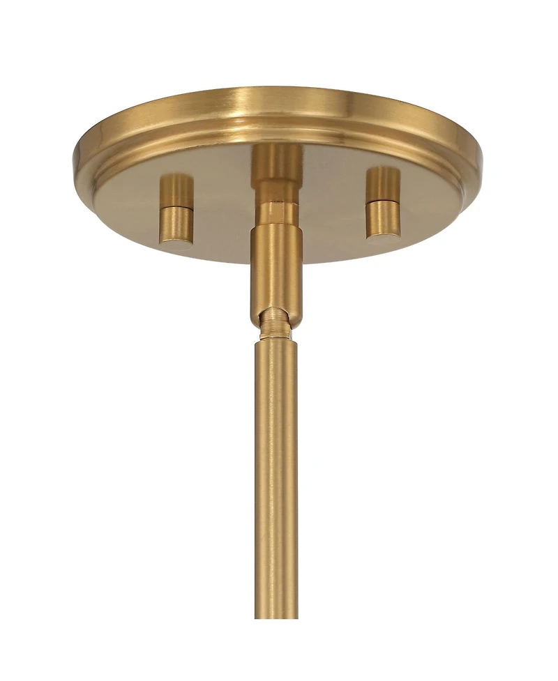 Possini Euro Design Camden Warm Brass Gold Mini Pendant 10" Wide Modern Clear Glass Fixture for Dining Room House Kitchen Island