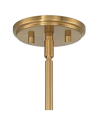 Possini Euro Design Camden Warm Brass Gold Mini Pendant 10" Wide Modern Clear Glass Fixture for Dining Room House Kitchen Island