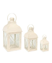 Set of 3 Metal Lanterns for Stylish Home Decor