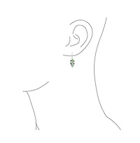 Bling Jewelry Native American Inspired Red Brown Blue Created Opal Inlay Lever back Nature Leaf Dangle Drop Earrings .925 Sterling Silver