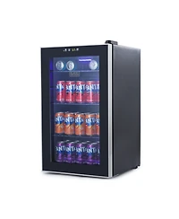 Black & Decker 2.4 Cu. Ft. Beverage Cooler with Double Pane Glass Door Drink Fridge with 76-Can Capacity