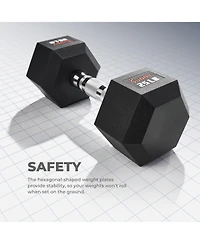 Sunny Health & Fitness Core Fit Hex Style Dumbbells 35-Pound (Single)