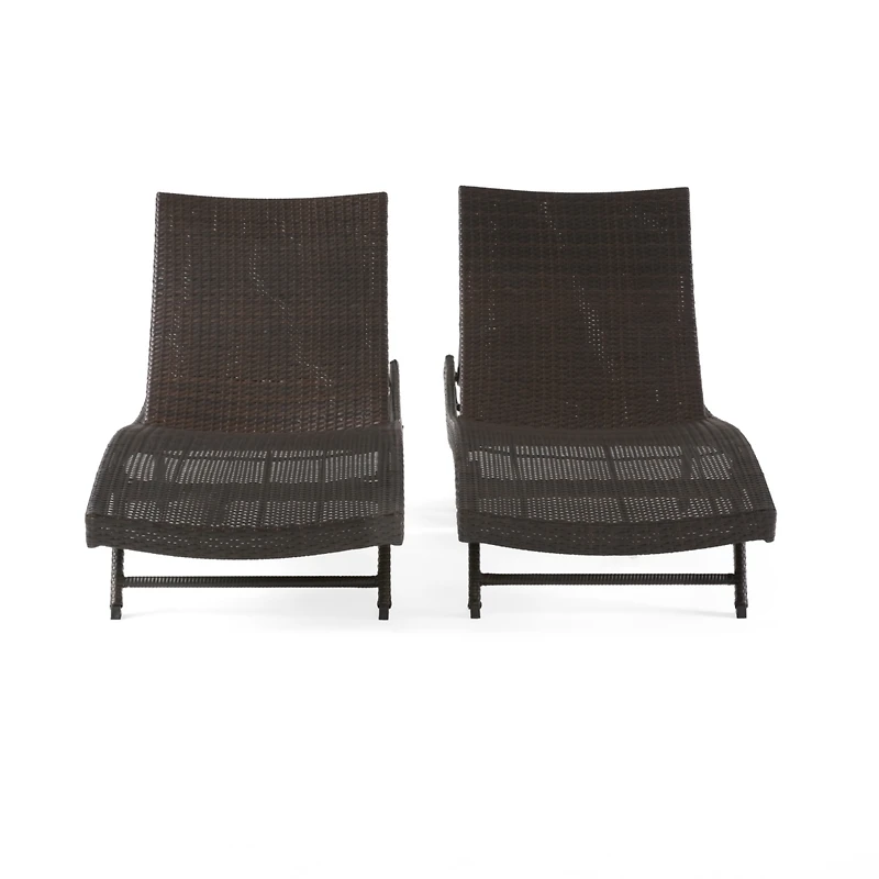 Simplie Fun Modern Outdoor Chaise With Adjustable Back