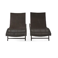 Simplie Fun Modern Outdoor Chaise With Adjustable Back