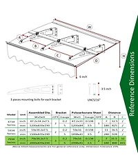 Streamdale Polycarbonate Door Window Awning, 79" x 34