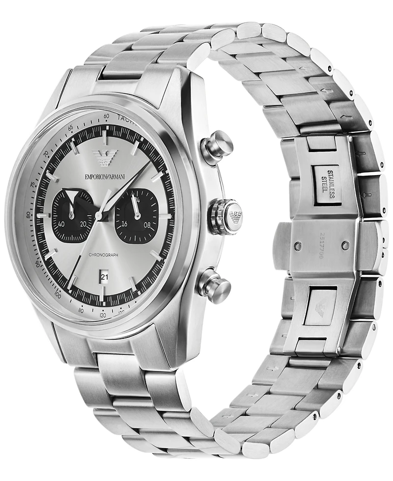 Emporio Armani Men's Chronograph Stainless Steel Bracelet Watch 42mm