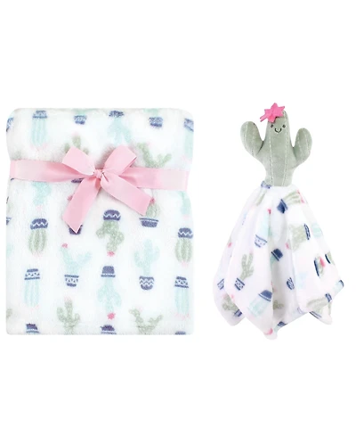 Hudson Baby Girls Plush Blanket with Security