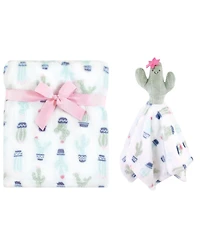 Hudson Baby Girls Plush Blanket with Security