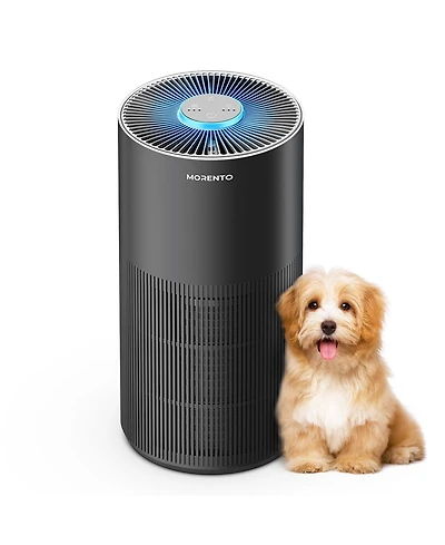 Morento Air Purifiers for Home Large Room, Air Purifiers for Bedroom up to 1076ft², 22dB Quiet Kalo Air Cleaner with 7 Color Night Light, Timer,
