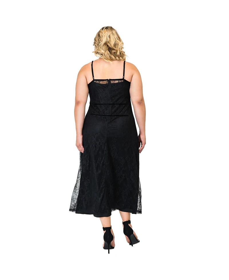 Standards & Practices Plus Lace Maxi Slip Dress