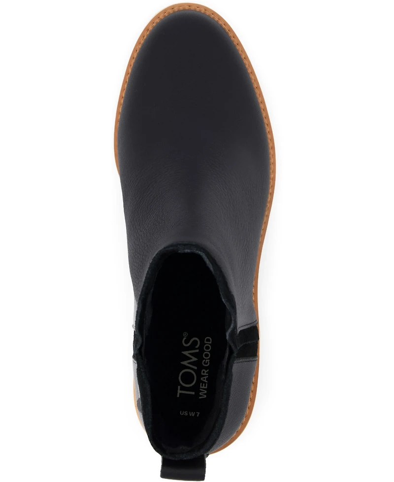 Toms Women's Hailey Block Heel Nubuck Leather Booties